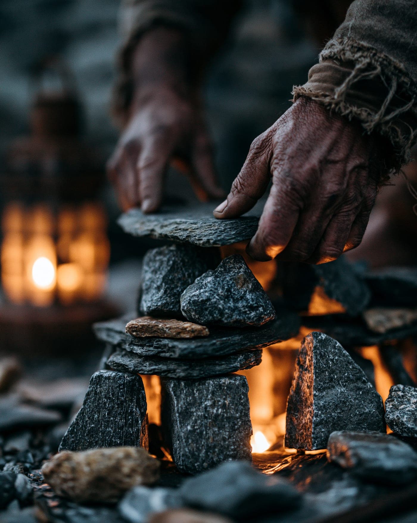 Hands placing a stone on a cairn — Cairn Studio